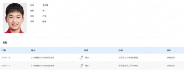 智云理财 全红婵全运会报名两项 双人跳台赛程公布